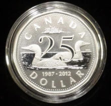 2012-1987 Canada $1 Loonie 25th Anniversary Proof Silver Coin