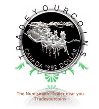 1992 Canada Silver Proof Dollar-Stagecoach