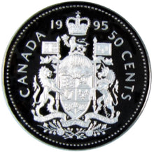 1995 Canada Fifty Cents Nickel proof Heavy cameo