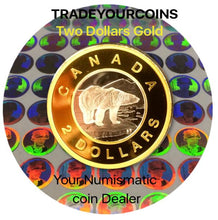 2006-1996 Canada Gold Twoonie, Proof Polar Bear Two Dollars Coin