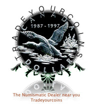 1997 Canada Sterling Silver, 10th Anniversary, Proof Loon Dollar