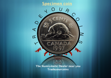 1997 Canada Five Cents Specimen Nickel Beaver