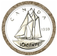 1998 Canada Ten Cents Silver proof Heavy cameo