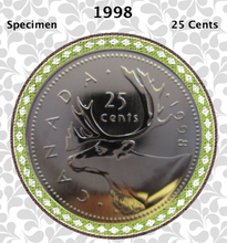 1998 Canada Nickel Quarter Specimen Caribou - 25 Cents