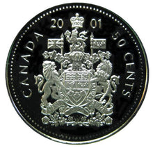 2001 Canada Fifty Cents Silver proof Heavy cameo