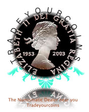 2003 Canada Silver Proof Dollar-50th Anniversary of the Coronation of Queen Elizabeth II in 1953