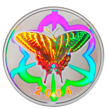 2004 Fifty Cents-Canadian Tiger Swallowtail butterfly, hologram