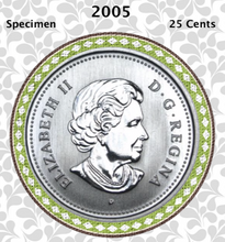 2005 Canada Nickel Quarter Specimen Caribou - 25 Cents
