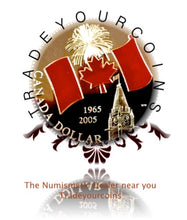 2005 Canada Silver Red Enamel Proof Dollar-40th Anniversary of the National Flag