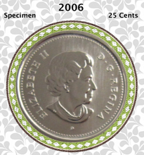 2006 Canada Nickel Quarter Specimen Caribou - 25 Cents