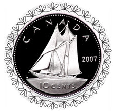 2007 Canada Ten Cents Silver proof Heavy cameo