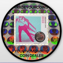 2007 Canada Nickel Plated Steel Quarter - 25 Cents, Sport Card-Painted Leaf-Biathlon