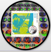 2007 Canada Nickel Plated Steel Quarter - 25 Cents, Sport Card-Painted Leaf-Curling