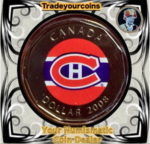 2008 Canada Nickel Montreal Canadiens Loonie Dollar From Canadian NHL Hockey Road Jersey Crest set