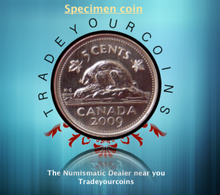 2009 Canada Five Cents Specimen Nickel Beaver
