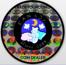 2009 Canada Nickel Coloured Quarter - 25 Cents From Baby Set-Teddy Bear