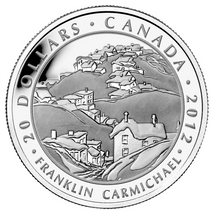 2012 20 Dollars Fine Silver Coin, Houses, Cobalt, Franklin Carmichael