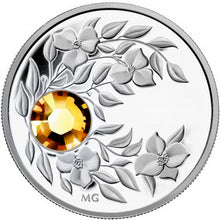 2012 $3 Three Dollars-Birthstone Collection-November-Topaz