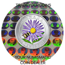 2012 Canada Nickel Specimen - 25 Cents-Aster with Bumble Bee