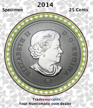 2014 Canada Nickel Quarter Specimen Caribou - 25 Cents