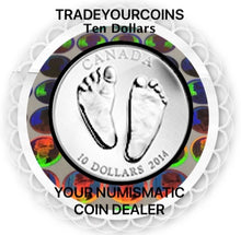 2014 Canada Fine Silver Proof $10 Born in 2014, Ten Dollars