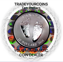 2014 Canada Fine Silver Proof $10 Born in 2014, Ten Dollars