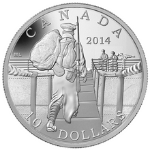 2014 Canada Fine Silver $10 The Mobilisation of Our nation