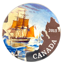 2015 1 oz. Fine Silver Coloured Coin – Lost Ships in Canadian Waters: Franklin's Lost Expedition