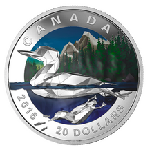 2016 20 Dollars Fine Silver Coin- Geometry in Art Series-The Loon