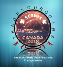 2018 Canada Fine Silver Colourised  Proof Beaver - 5 Cents