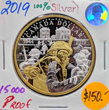 2019 Canada Fine Silver Proof Dollar 75 th Anniversary of D-day Gold Plated