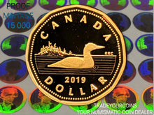 2019 Canada Fine Silver Proof Loonie Common Loon-Dollar
