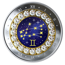 2019 Canada Fine Silver $5 Five Dollars- Birthstones Zodiac Series-Gemini