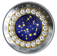 2019 Canada Fine Silver $5 Five Dollars- Birthstones Zodiac Series-Sagittarius