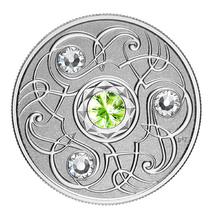 2020 Canada Fine Silver $5 Five Dollars- Birthstones: August-Peridot