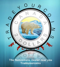 2018 Canada Fine Silver Colourised Twoonie  Proof Polar Bear - 2 Dollars