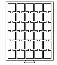 COIN BOXES WITH SQUARE COMPARTMENTS