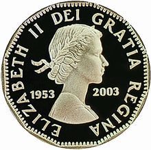 2003-1953 Canada Five Cents Sterling proof Heavy cameo-50TH Anniversary of the Coronation of Queen Elisabeth II