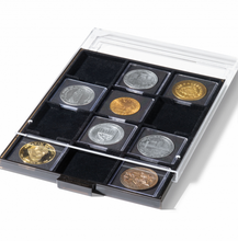 COIN BOXES WITH SQUARE COMPARTMENTS