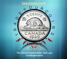 1989 Canada Five Cents Specimen Nickel Beaver