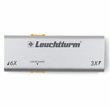 LED PULL-OUT MAGNIFIER DUPLEXLED PULL-OUT MAGNIFIER DUPLEX WITH 3X AND 6X MAGNIFICATION, RECHARGEABLE