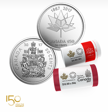 2017 50-Cent Special Wrap Roll Pack official and Coat of Arms of canada