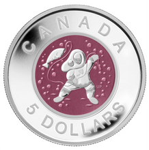 2013 Canada Fine Silver and Niobium Five Dollars Coin -Mother and Baby Ice Fishing