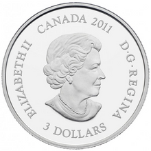 2011 $3 Three Dollars-Birthstone Collection-July-Ruby