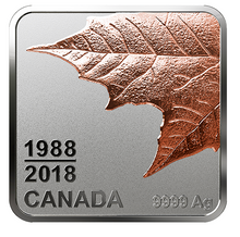 2018 Canada 3$ Fine Silver Coin - Silver maple leaf Quartet, Thirty Years