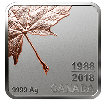 2018 Canada 3$ Fine Silver Coin - Silver maple leaf Quartet, Thirty Years