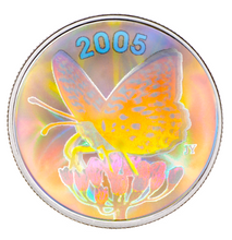 2005 Fifty Cents-Spangled Fritillary Butterfly, Hologram