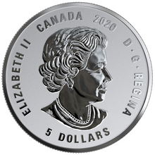 2020 Canada Fine Silver $5 Five Dollars- Birthstones: October-Tourmaline