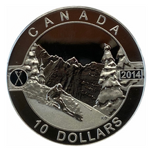 2014 Canada Fine Silver $10 Ten Dollars-Skiing Canada's Slopes