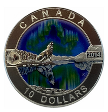 2014 Canada Fine Silver $10 Ten Dollars-The Northern Lights